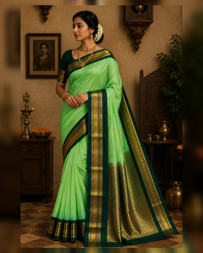 50% off Kanchi kuttu vintage Handloom saree - KMP70