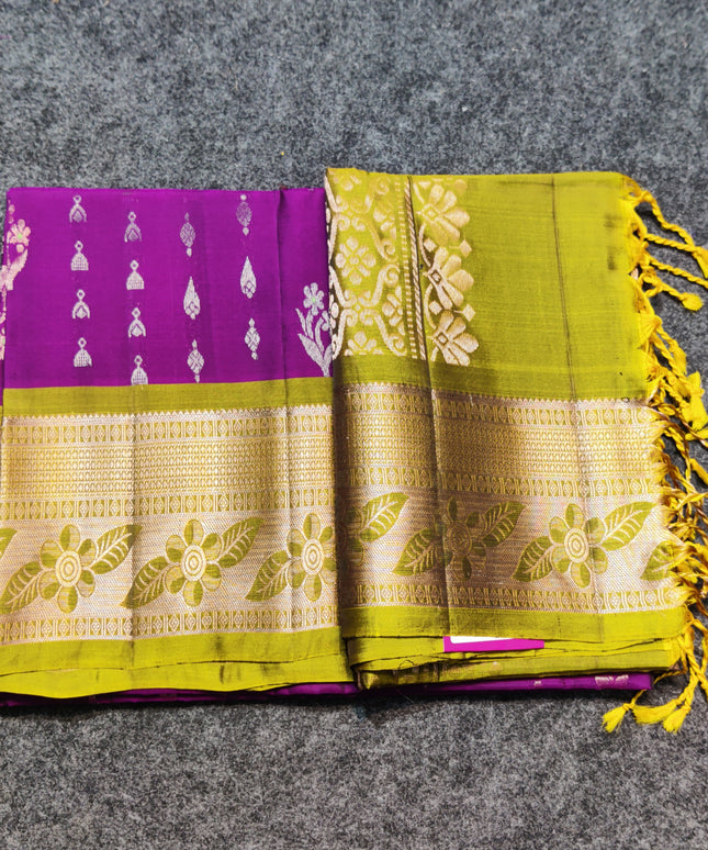 Meenakari lightweight pattu Saree - KMP1720