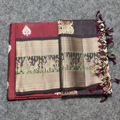 Meenakari kanchi lightweight pattu Saree - KMP145