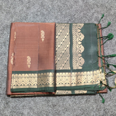 Vintage Lightweight small border pattu - LWP427