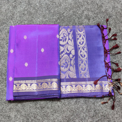 Vintage Lightweight small border pattu - LWP425
