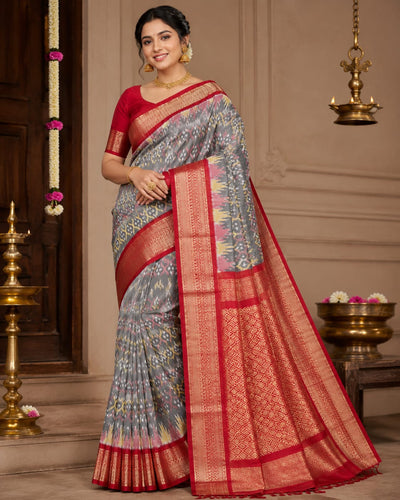 Ikkath Pure handloom silk saree - IKT03