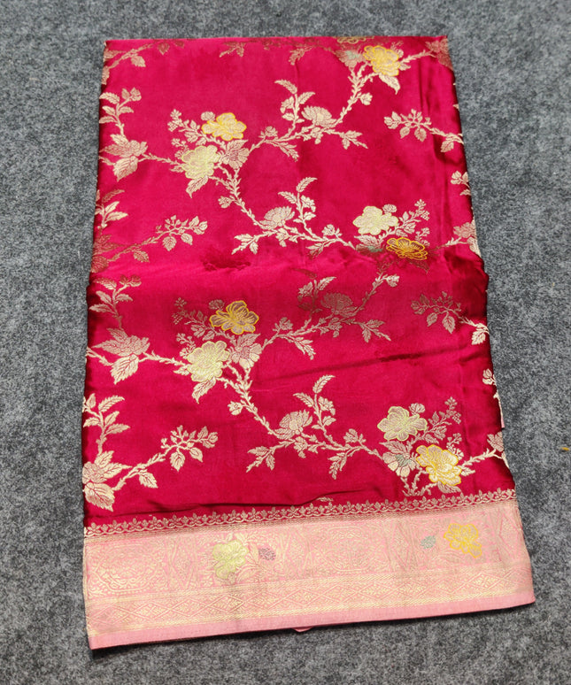 Mashru Silk Saree Maroon - MS38