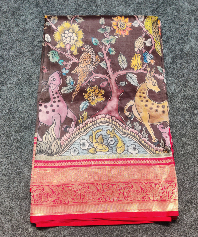 Kalamkari Silk saree - KM03