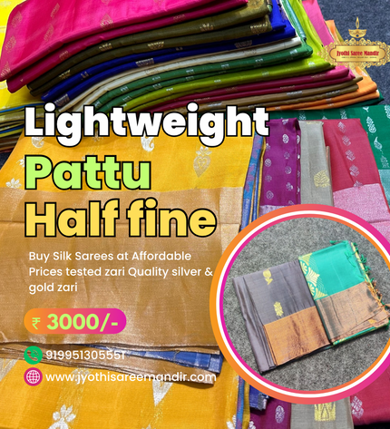 Collection image for: Half Fine Pattu Sarees