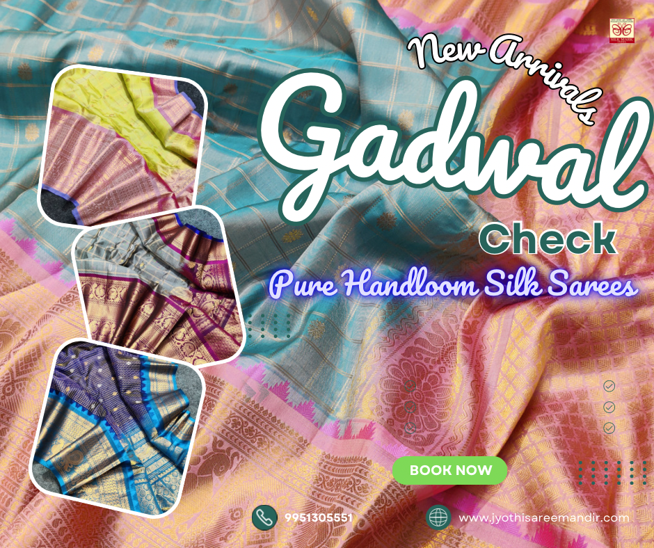Gadwal Pure Silk check