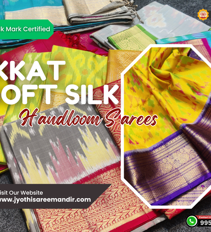Collection image for: Ikkat Pure Handloom Pattu