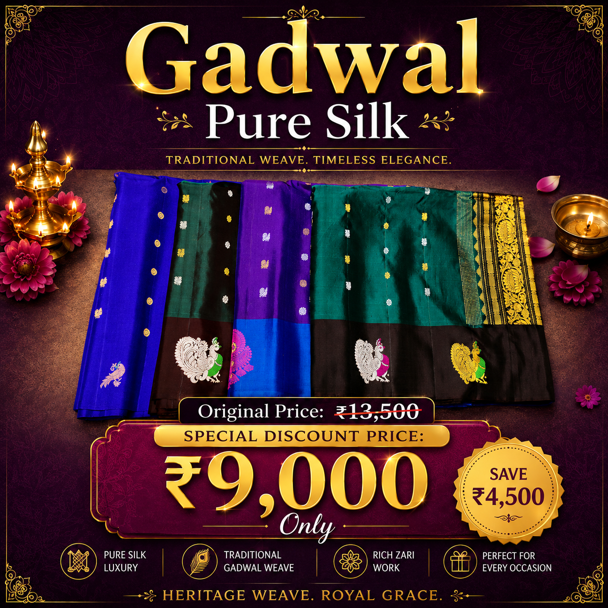 Gadwal Pure Handloom