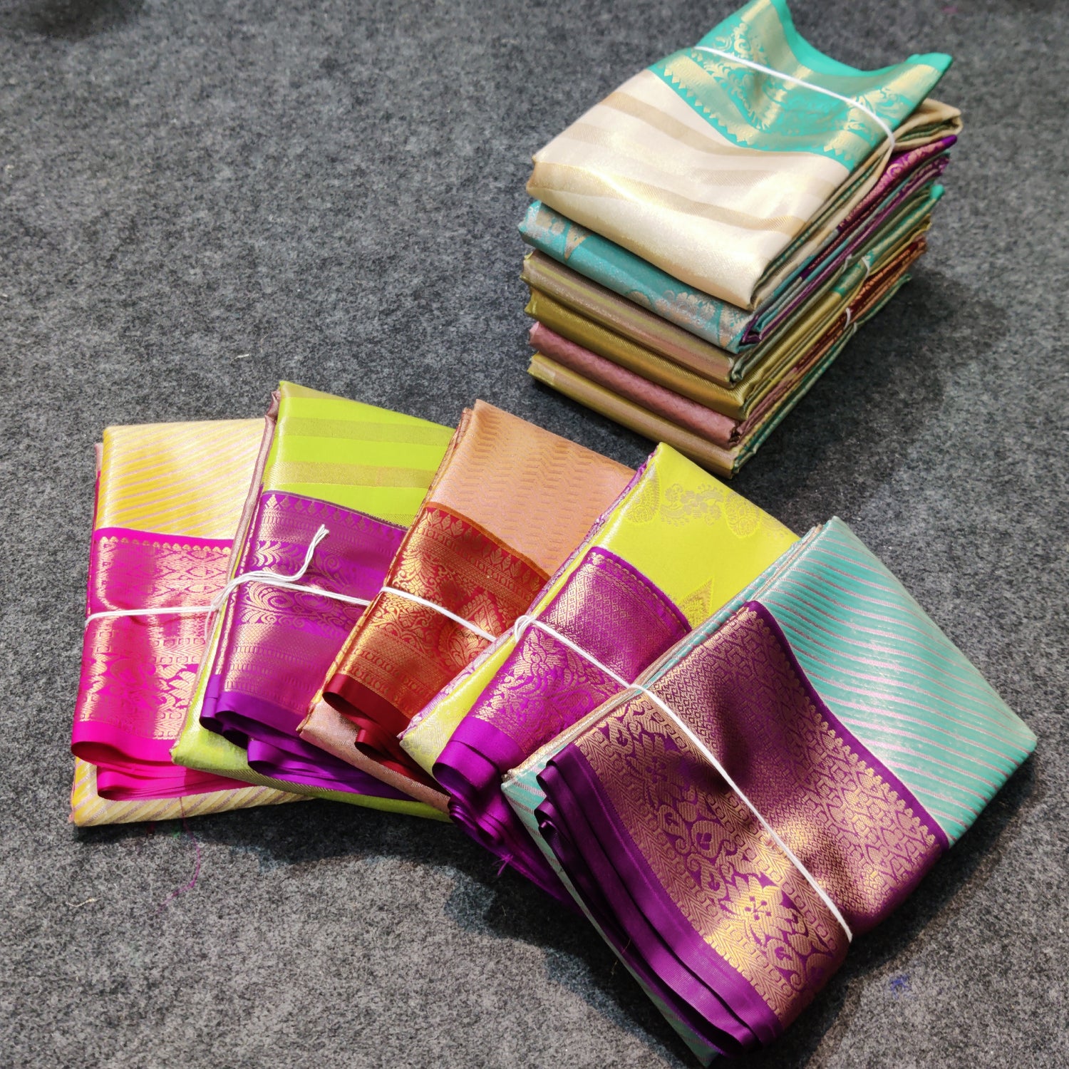 Half fine Kanchi Pattu Sarees