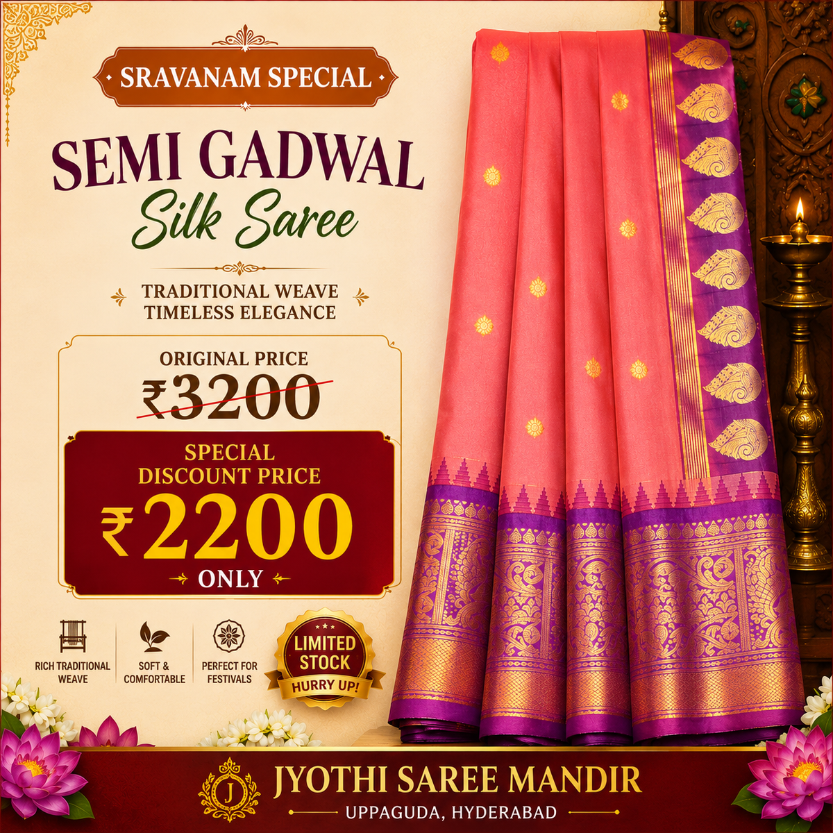 Semi Gadwal Silk