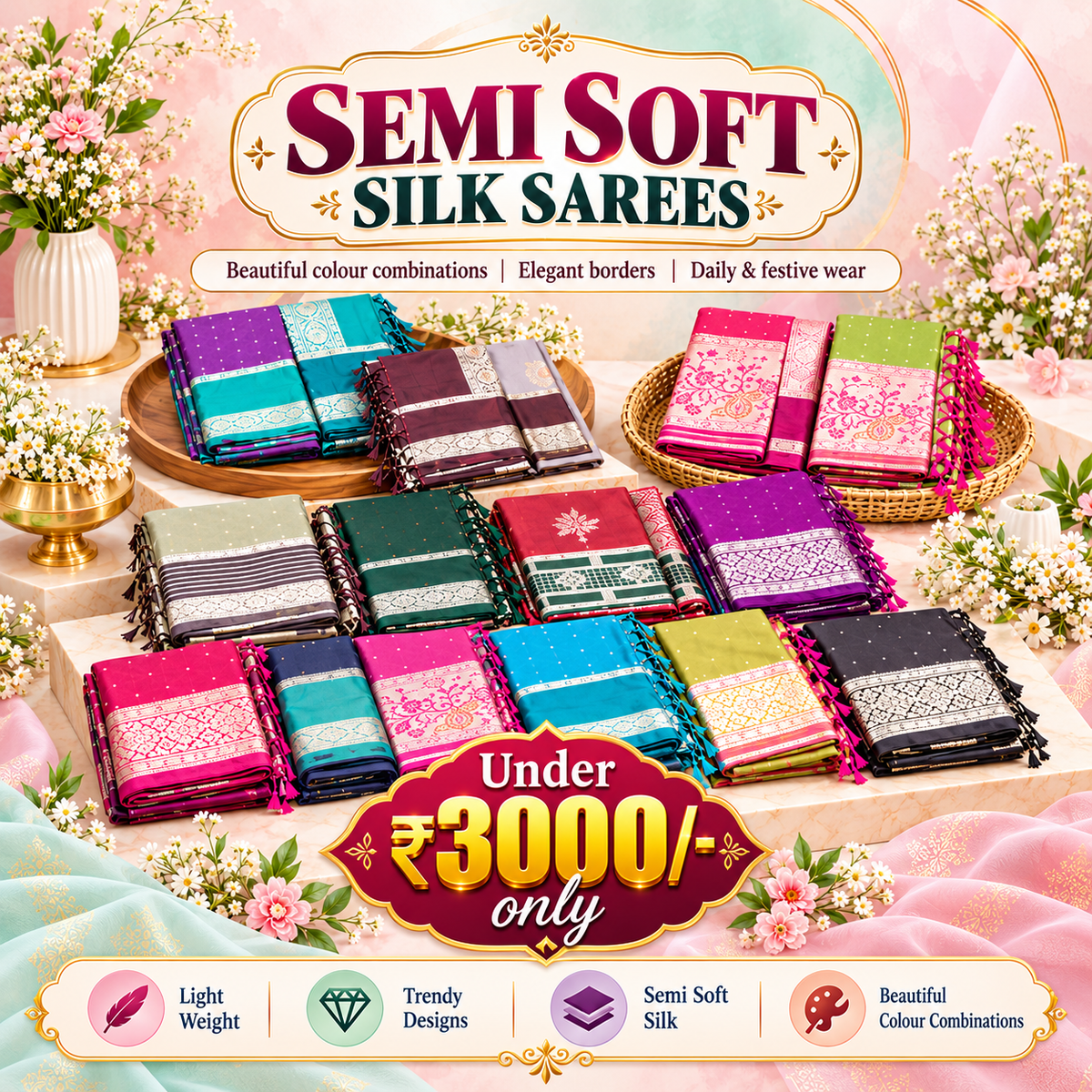semi soft silk