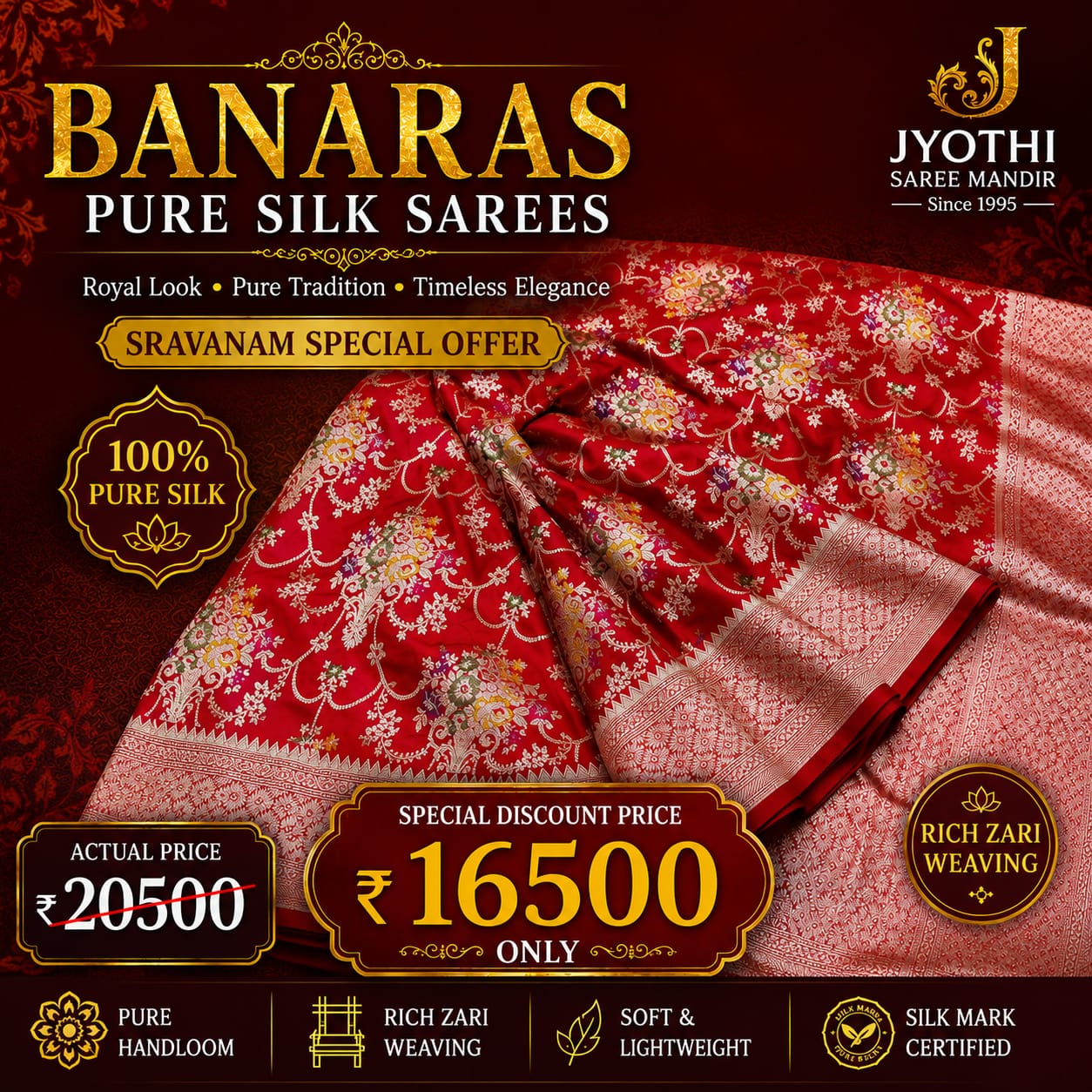 Banaras Pure Silk Sarees