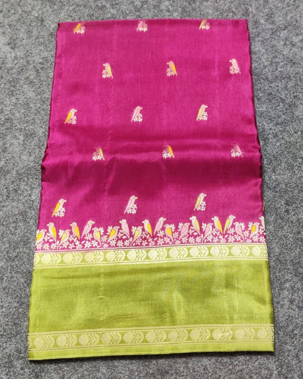 Green mango silk saree -GM07