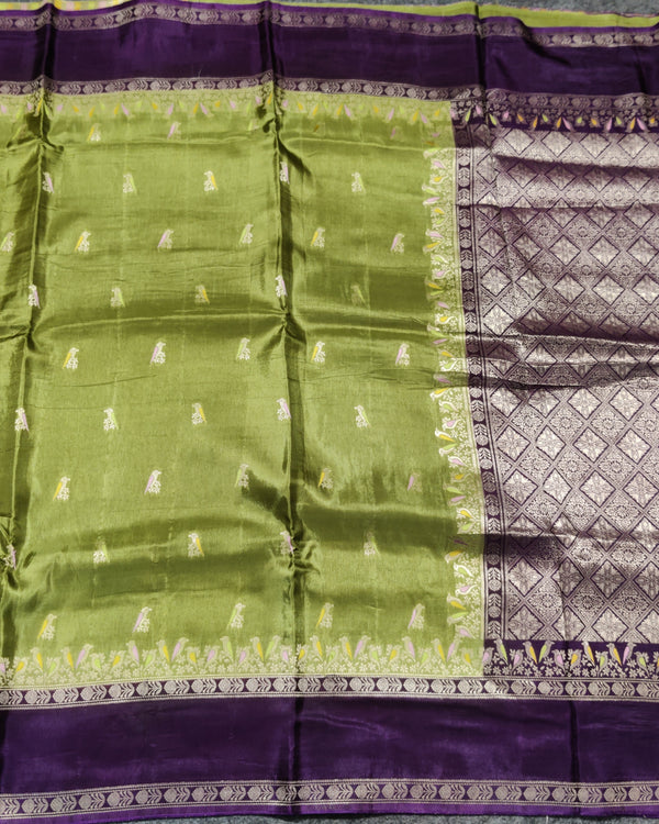 Green mango silk saree -GM02 alternate view