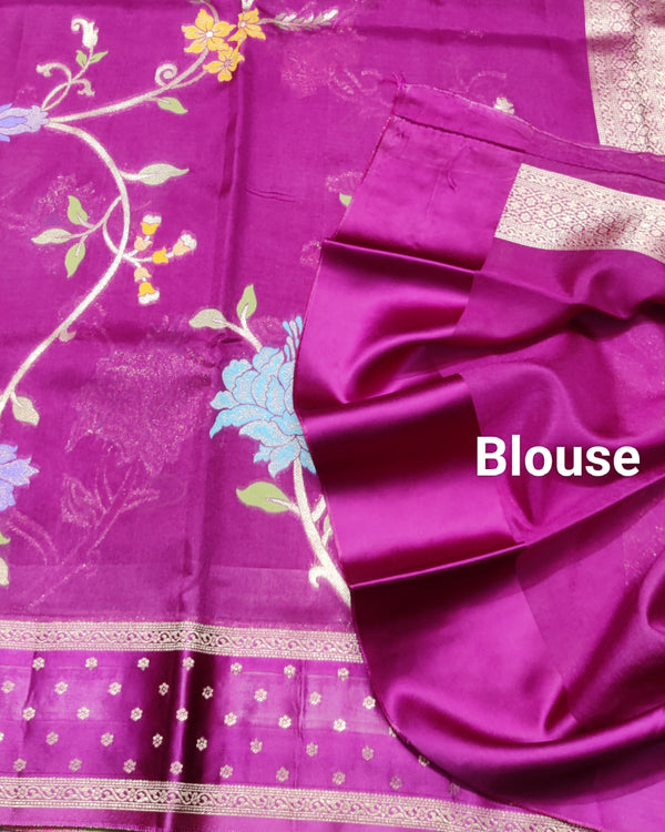 Benny silk meenakari saree - BS14 alternate view