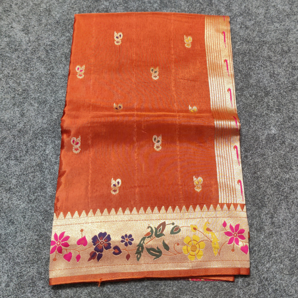 Satin silk paithani saree -S15