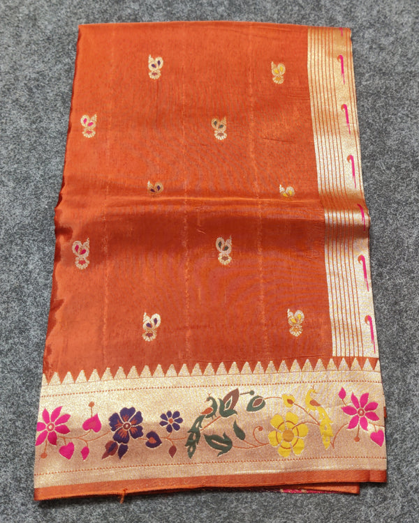 Satin silk paithani saree -S15
