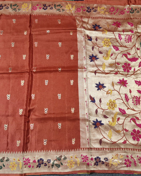 Satin silk paithani saree -S15 alternate view