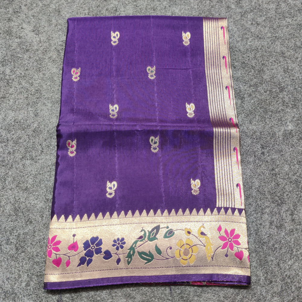 Satin silk paithani saree -S19