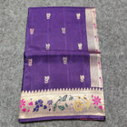 Satin silk paithani saree -S19
