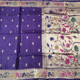 Satin silk paithani saree -S19