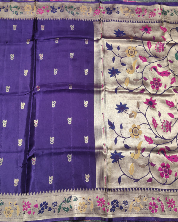 Satin silk paithani saree -S19 alternate view