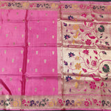 Satin silk paithani saree -S12