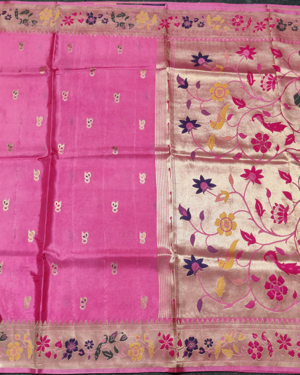 Satin silk paithani saree -S12 alternate view