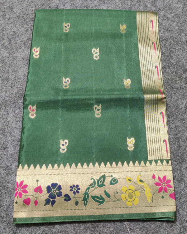 Satin silk paithani saree -S21