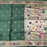 Satin silk paithani saree -S21