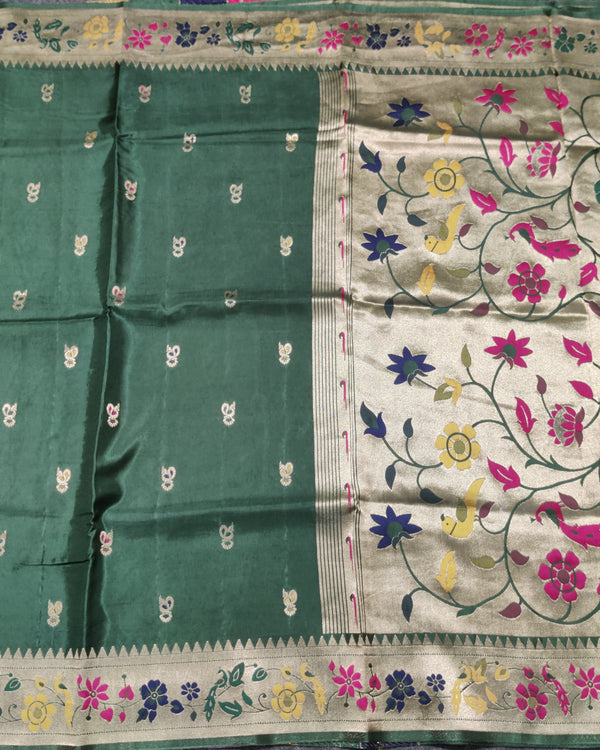 Satin silk paithani saree -S21 alternate view