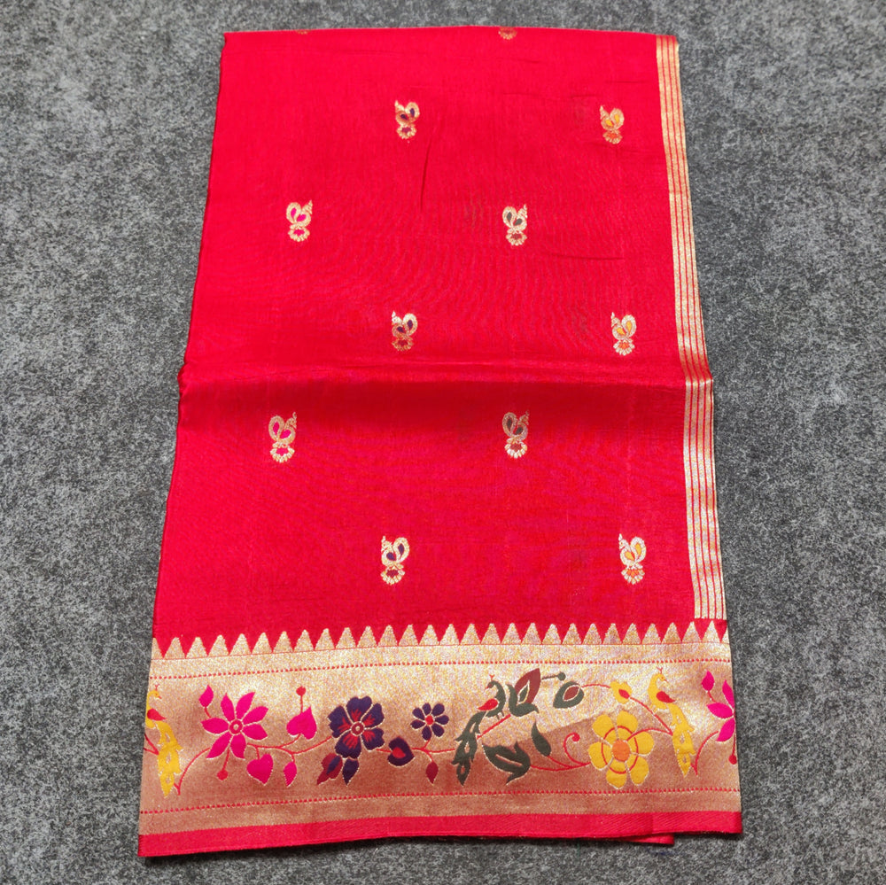 Satin silk paithani saree -S17