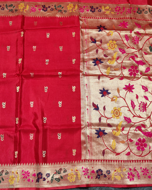Satin silk paithani saree -S17 alternate view