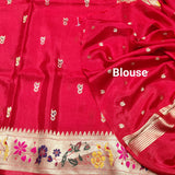 Satin silk paithani saree -S17