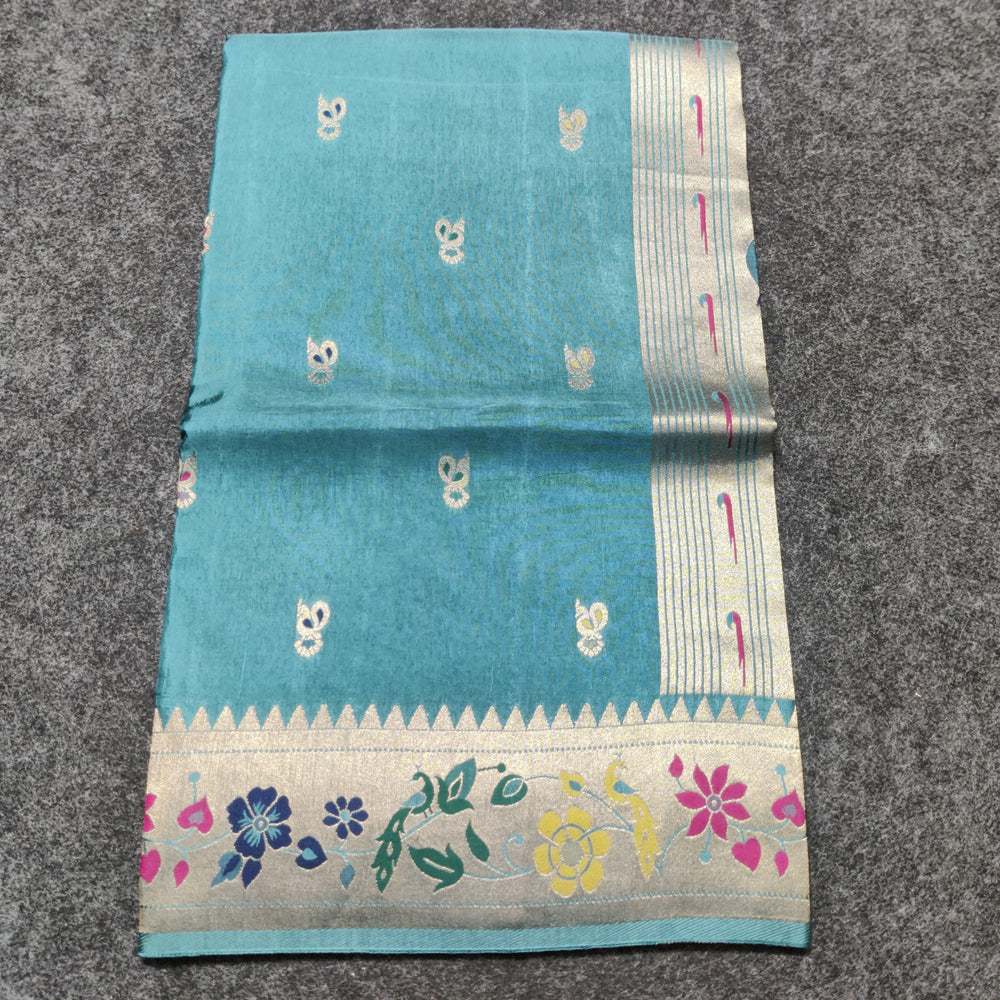 Satin silk paithani saree -S18