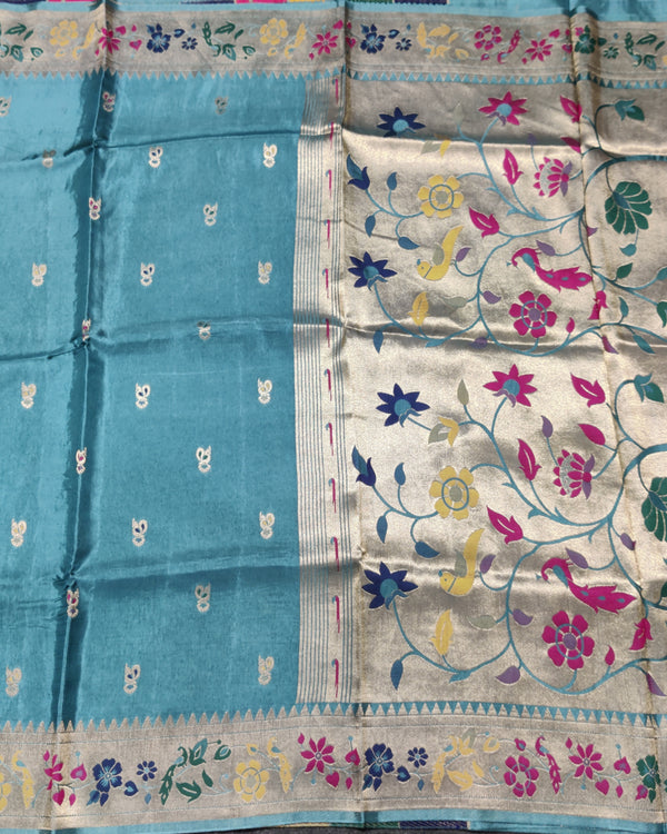 Satin silk paithani saree -S18 alternate view