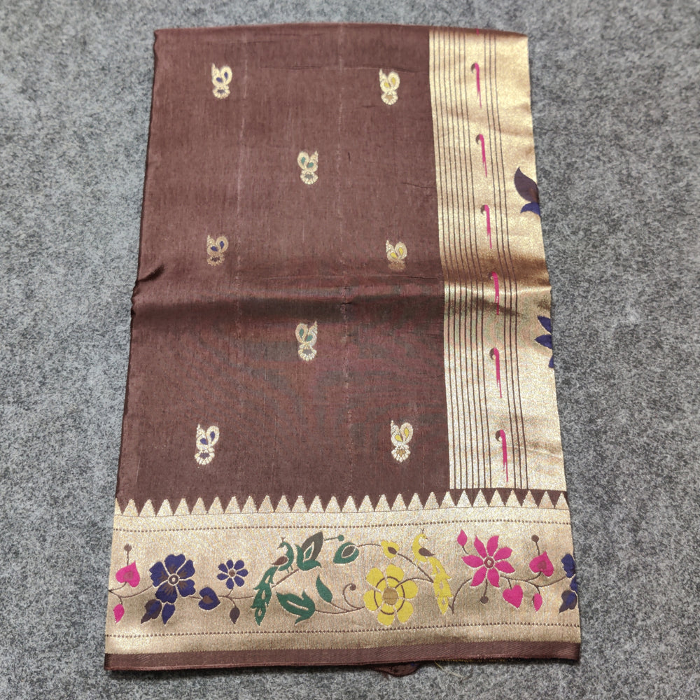 Satin silk paithani saree -S13