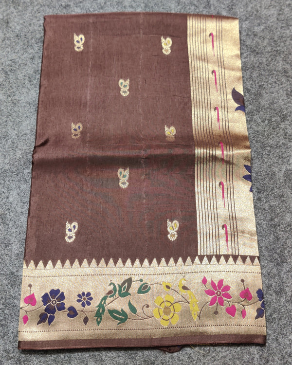 Satin silk paithani saree -S13
