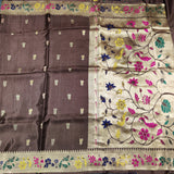 Satin silk paithani saree -S13
