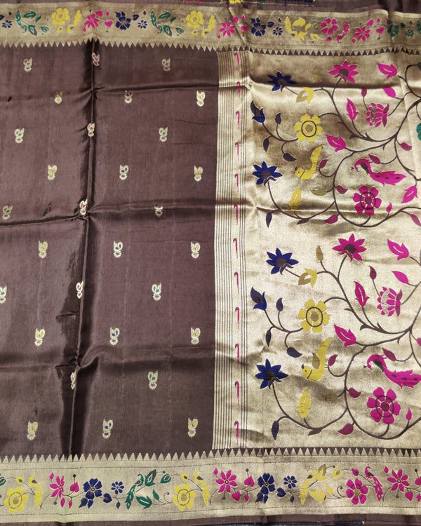 Satin silk paithani saree -S13 alternate view