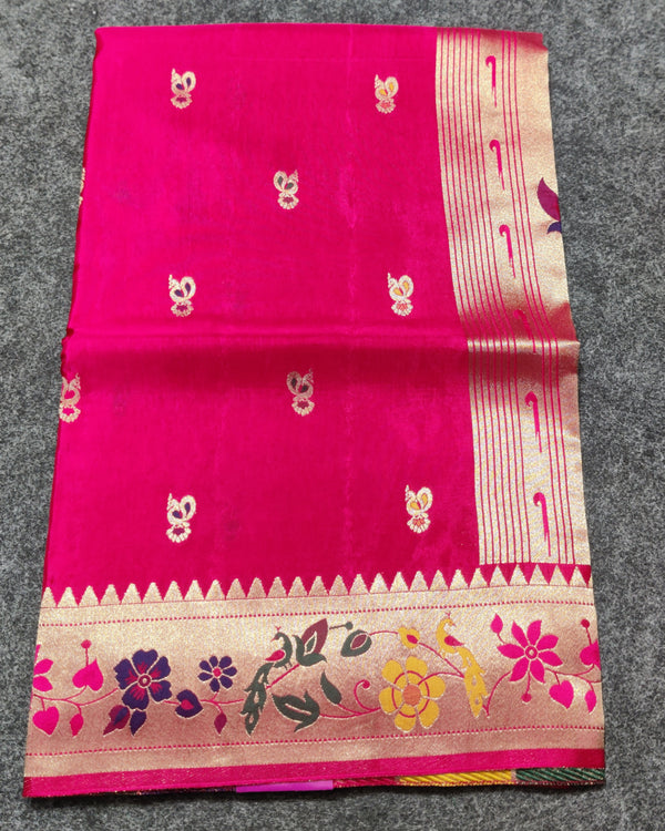 Satin silk paithani saree -S20