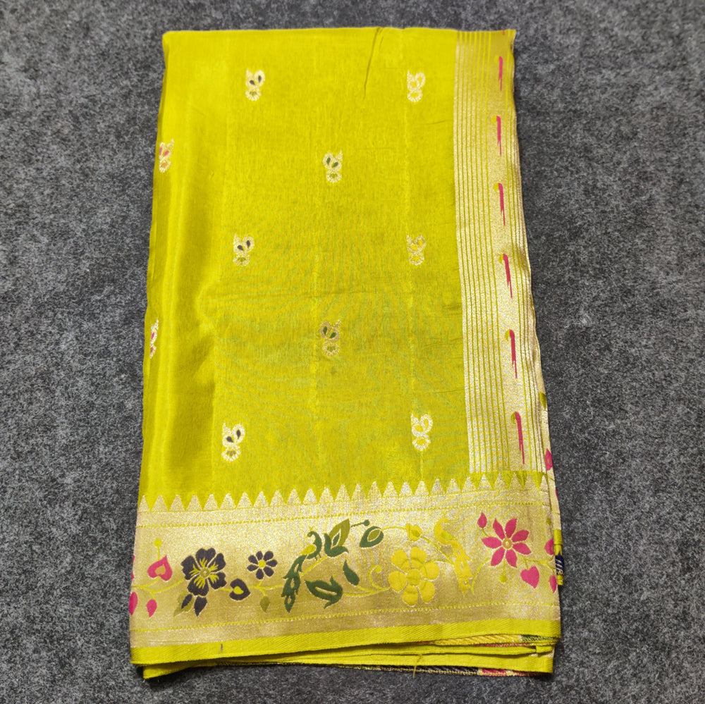 Satin silk paithani saree -S16