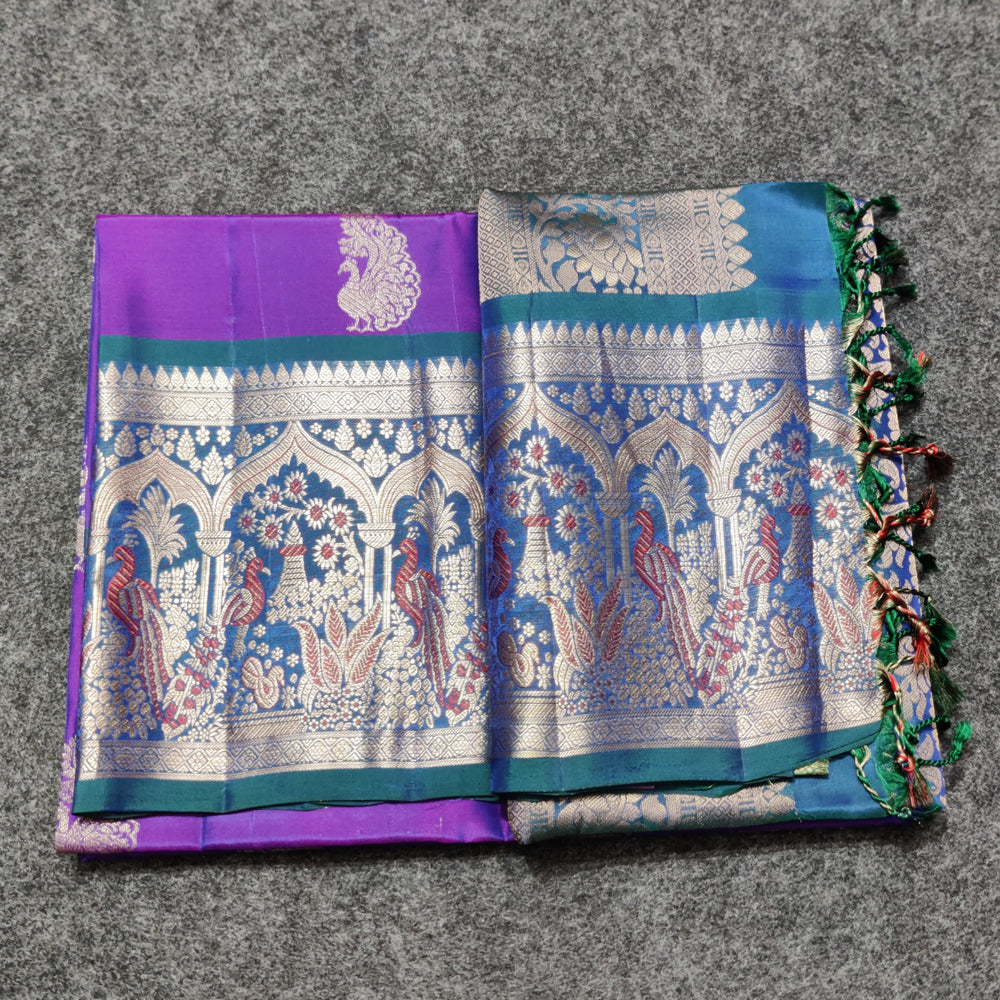 Kanchi Meenakari Handloom Lightweight Pure Silk Saree – KMP328