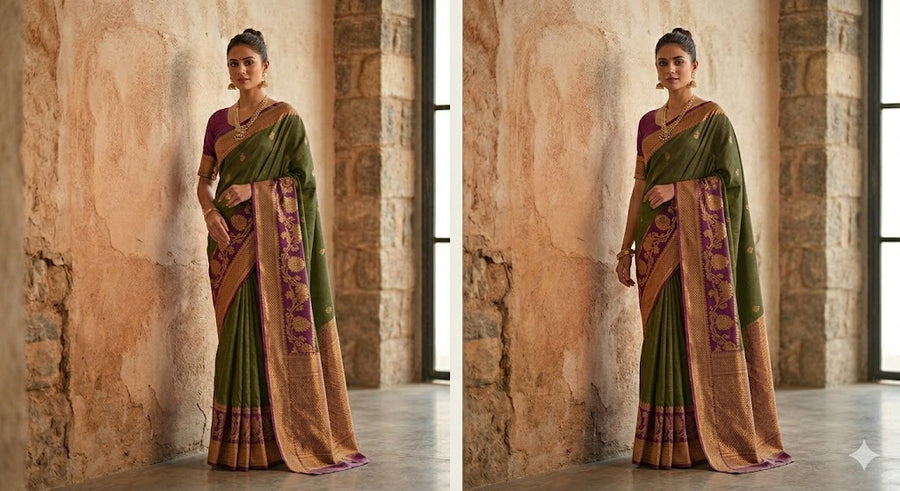 Kanchi Vintage pattu - KMP300
