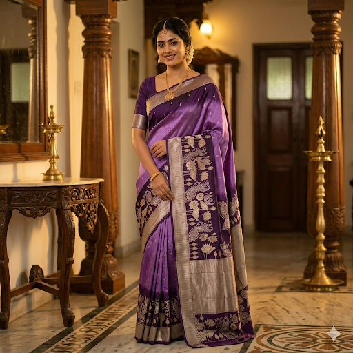 Satin Silk Saree- SA07