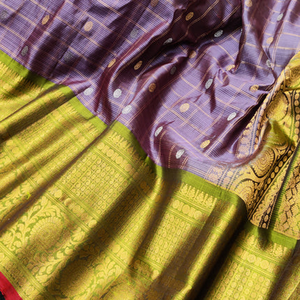 Gadwal Pure silk check Saree - GPS103
