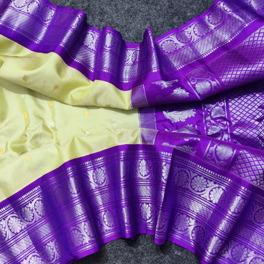 Gadwal Kuttu handloom Pure silk saree - GPS120