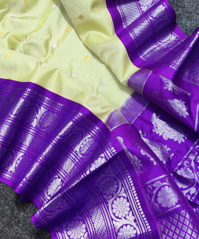 Gadwal pure handloom kuttu  silk saree - GPS43