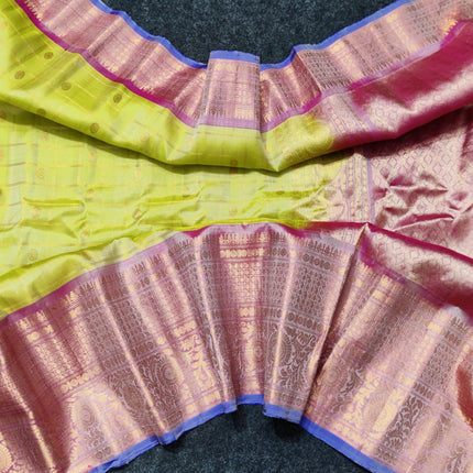Gadwal Pure silk check Saree - GPS58