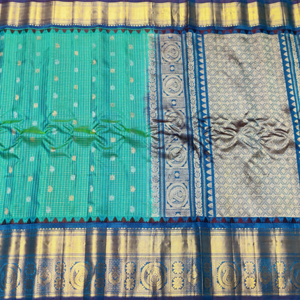 Gadwal Pure silk check Saree - GPS60